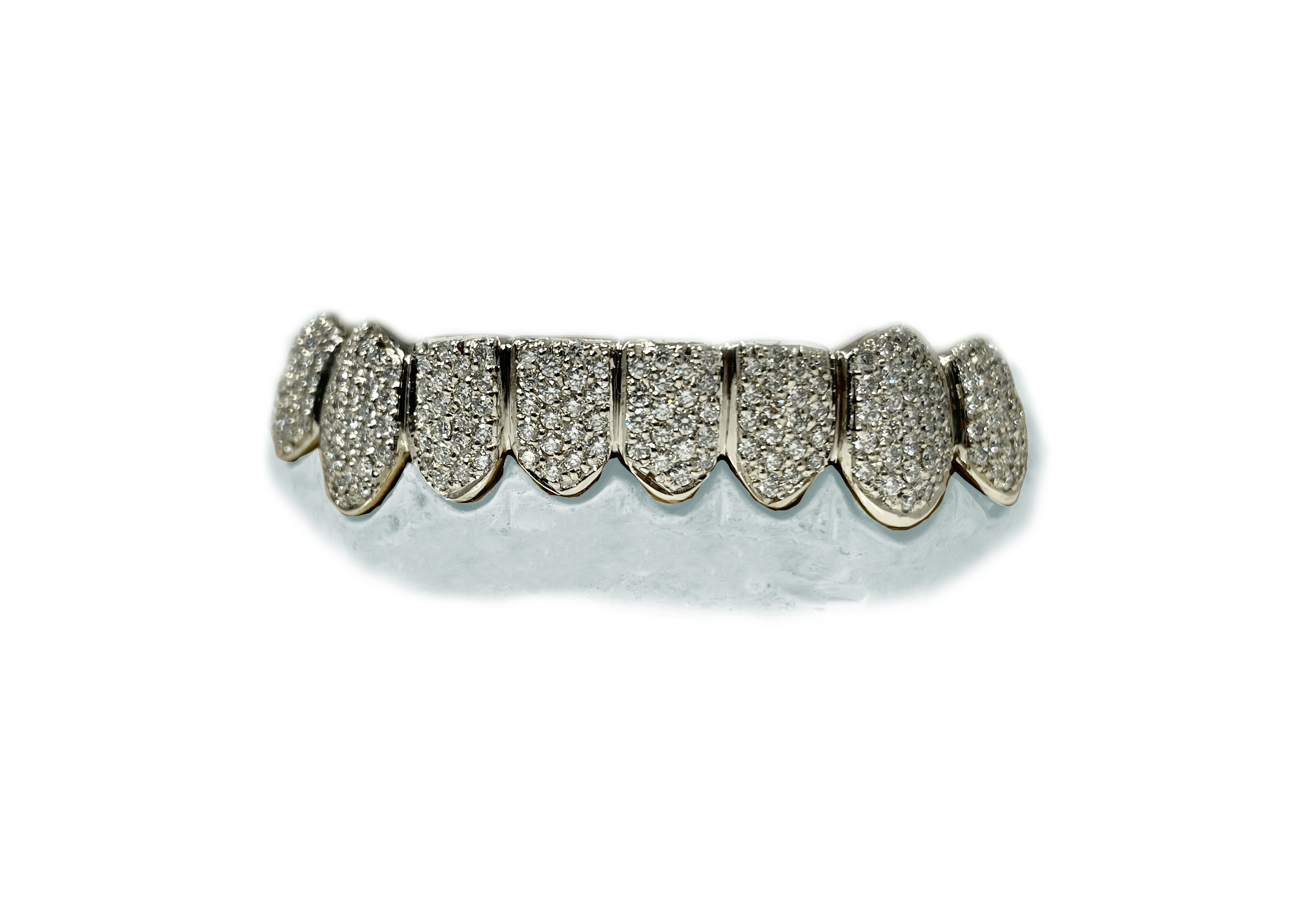 White gold clearance diamond grill