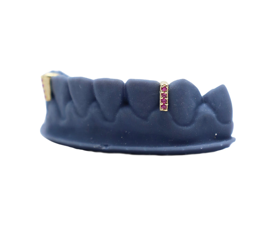 Double Pink Sapphire Gap Filler Grillz