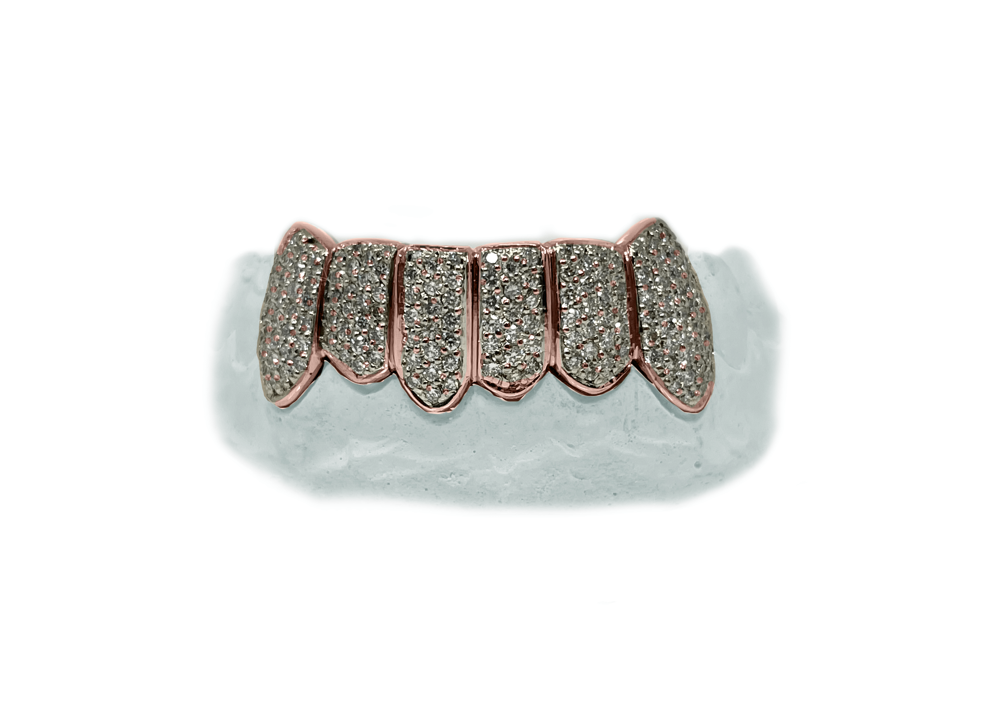 Rose gold deals diamond grillz